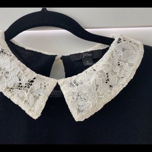 J Crew Lace Collar Knit Sweater